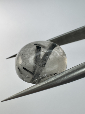 Kwarc z rutylem okrągły kaboszon fi 16,5 mm