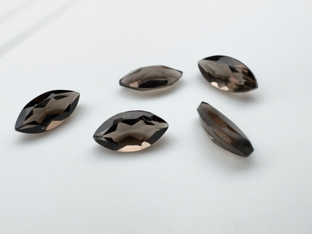 Kwarc dymny markiza fasetowany 6x3 mm