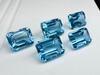 Topaz niebieski oktagon fasetowany 8x6 mm