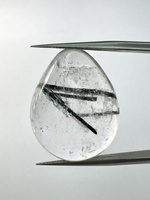 Kwarc z rutylem gruszka 23,7x19 mm