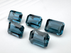 Topaz london blue oktagon fasetowany 8x6 mm