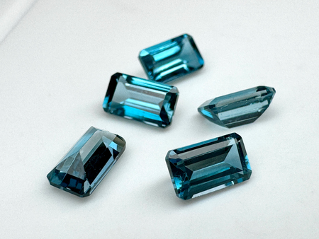 Topaz london blue oktagon fasetowany 5x3 mm