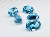 Topaz niebieski owal fasetowany 7x5 mm