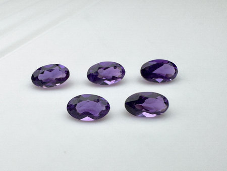 Ametyst owal fasetowany 5x3 mm