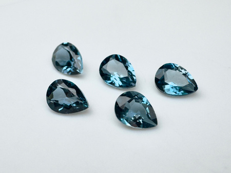 Topaz london blue gruszka fasetowany 4x3 mm