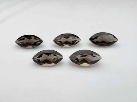 Kwarc dymny markiza fasetowany 6x3 mm
