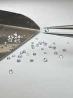 Szafir MIX multi kolor naturalny okrągły fasetowany fi 1,6 - 1,8 mm
