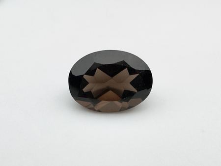 Kwarc dymny owal fasetowany 8x6 mm