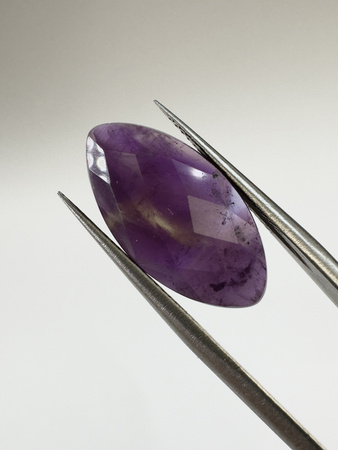 Ametyst fasetowany kaboszon markiza 10x14 mm