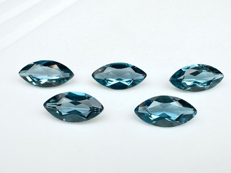 Topaz london blue markiza fasetowany 5x2,5 mm