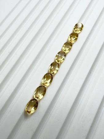 Cytryn fasetowany owal 6x4 mm