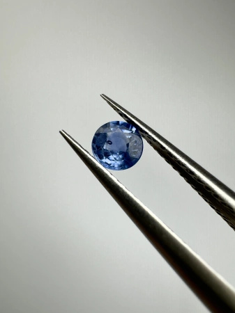 Szafir niebieski naturalny fasetowany okrągły fi 3,46 mm