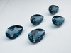 Topaz london blue gruszka fasetowany 6x4 mm
