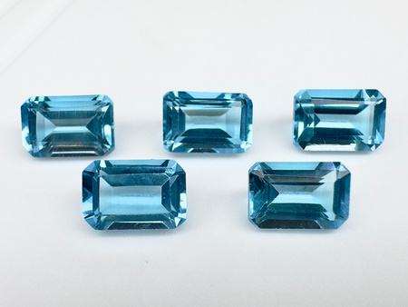 Topaz niebieski oktagon fasetowany 6x4 mm