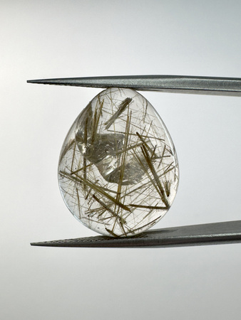 Kwarc z rutylem łezka kaboszon 19x15,2 mm