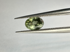 Szafir zielony owal fasetowany 6x4 mm