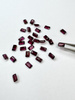 Granat rodolit  naturalny fasetowany oktagon 5x3 mm
