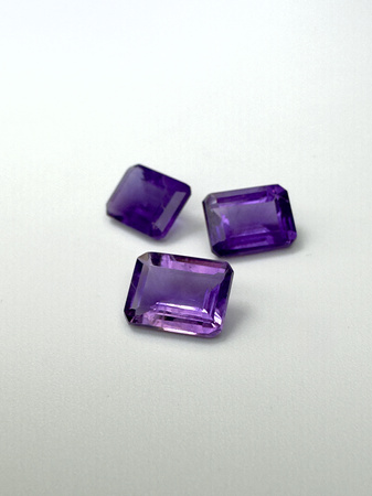 Ametyst naturalny fasetowany oktagon 8x6 mm