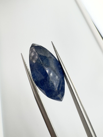 Szafir niebieski naturalny fasetowany markiza 22,6x11 mm