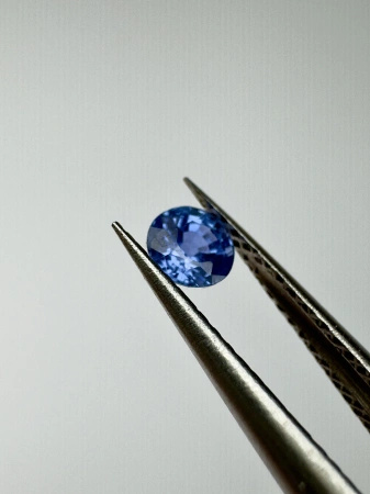 Szafir niebieski naturalny fasetowany okrągły fi 3,46 mm
