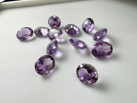 Ametyst naturalny fasetowany owal 8x6 mm