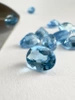 Niebieski topaz owal fasetowany 8x6 mm