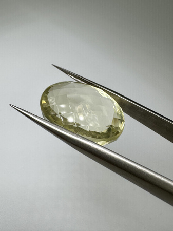 Lemon kwarc naturalny fasetowany owal 21 x 16 mm