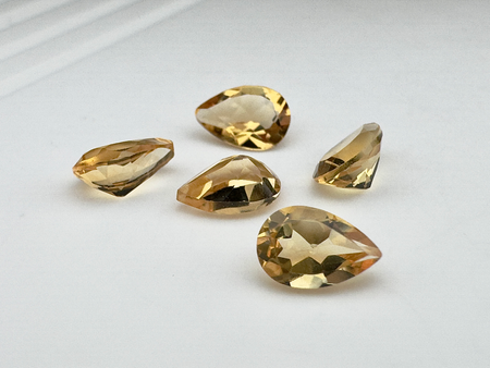 Cytryn łezka fasetowany 6x4 mm