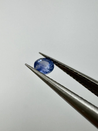 Szafir niebieski naturalny fasetowany okrągły fi 3,47 mm