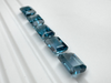 Topaz london blue oktagon fasetowany 6x4 mm