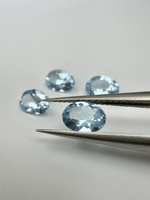 Topaz niebieski naturalny fasetowany owal 6x4 mm