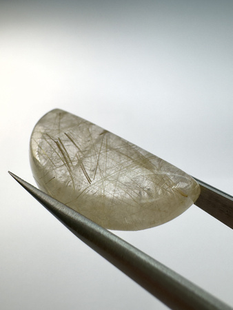 Kwarc z rutylem półkole 35,8x16,8 mm