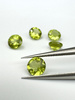 Perydot oliwin okrągły fasetowany  fi 5 mm