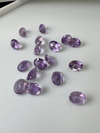 Ametyst naturalny fasetowany owal 8x6 mm