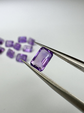 Ametyst naturalny fasetowany oktagon 7x5 mm