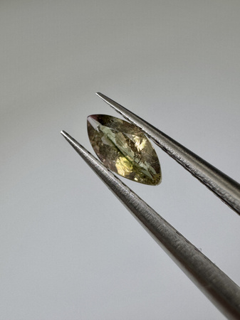 Turmalin fasetowany zielony markiza 6,7 x 3,24 mm