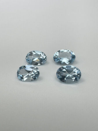 Topaz niebieski naturalny fasetowany owal 6x4 mm