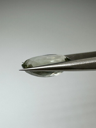 Zielony ametyst prasiolit fasetowany owal 17 x 12 mm