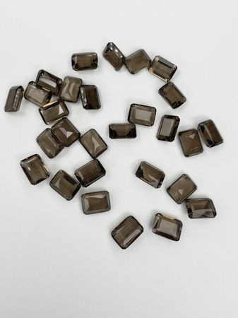 Kwarc dymny naturalny fasetowany oktagon 8x6 mm