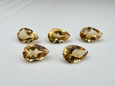 Cytryn łezka fasetowany 6x4 mm