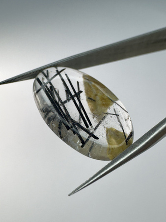 Kwarc z rutylem owal kaboszon 24,7x15 mm