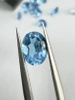 Niebieski topaz owal fasetowany 8x6 mm