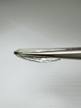 Zielony ametyst prasiolit fasetowany owal 29 x 12 mm