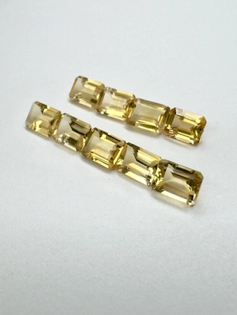 Cytryn jasny oktagon fasetowany 8x6 mm