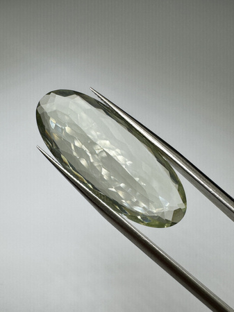 Zielony ametyst prasiolit fasetowany owal 29 x 12 mm