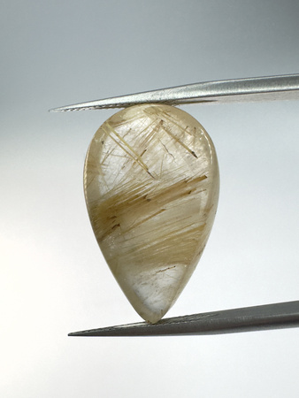 Kwarc z rutylem łezka kaboszon 23,1x14,7 mm