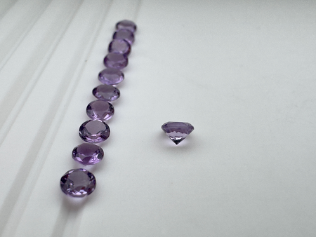 Ametyst fioletowy okrągły fasetowany 3 mm
