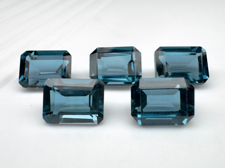 Topaz london blue oktagon fasetowany 8x6 mm