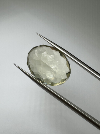 Lemon kwarc naturalny fasetowany owal 21 x 16 mm