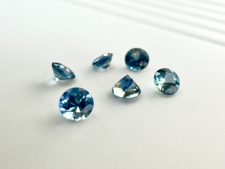 Szafir niebieski okrągły fasetowany 2,5 mm